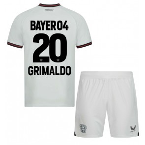 Bayer Leverkusen Alejandro Grimaldo #20 Udebanesæt Børn 2023-24 Kort ærmer (+ korte bukser)